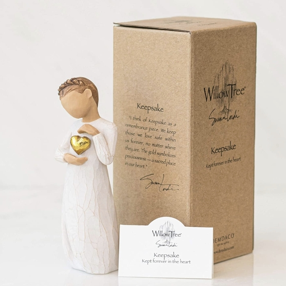 2 Willow Tree keepsakes: "Kept Forever in the Heart" and "Miss You" set of 2 - Picture 5 of 8